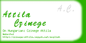 attila czinege business card